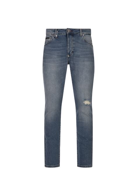Philipp Plein Used Jeans Blu PHILIPP PLEIN | Pantaloni | PAECMDT4105PDE004N24PP