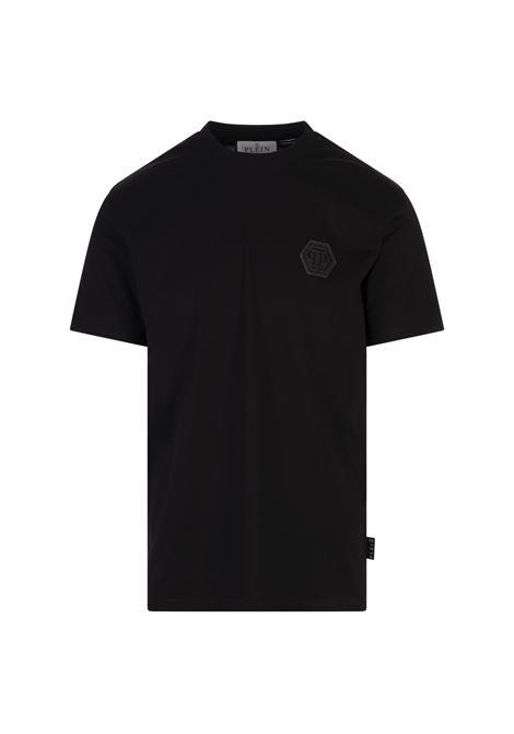 Jersey T-Shirt Round Neck SS Iconic Plein In Nero PHILIPP PLEIN | T-Shirts | PAECMTK8109PJY002N0202