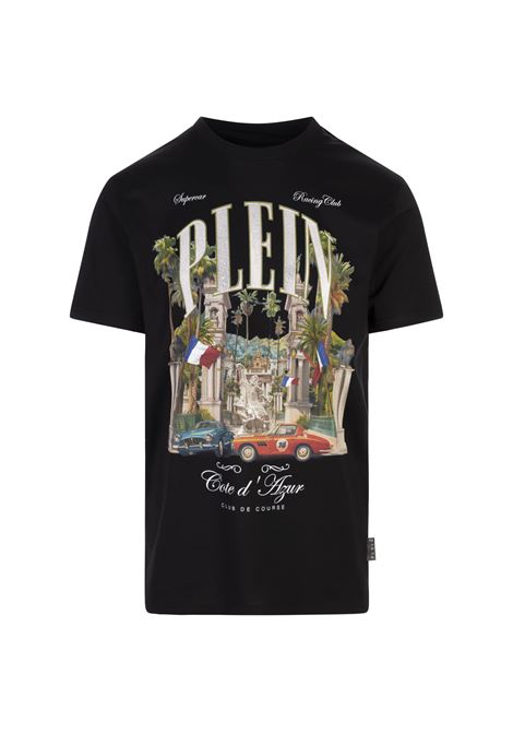 T-Shirt Round Neck SS Club The Course Stones Nera PHILIPP PLEIN | T-Shirts | PAECMTK8248PJY002N02