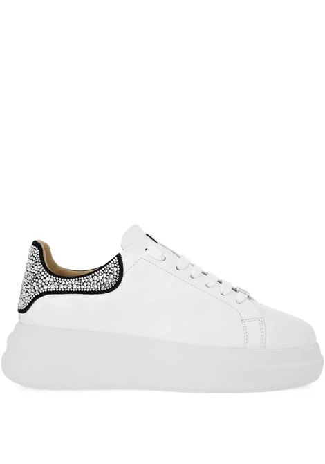 Low Top Sneakers Monogram Strass Bianche PHILIPP PLEIN | Sneakers | PAESWSC2769PLE075N0102