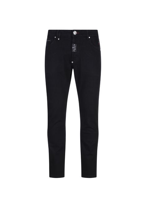 Jeans Skinny In Denim Nero PHILIPP PLEIN | Pantaloni | SAECMDT4097PDE004N02JB