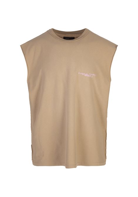 T-Shirt Purple Textured Tan PURPLE BRAND | T-Shirts | P103-JTRS225TAN