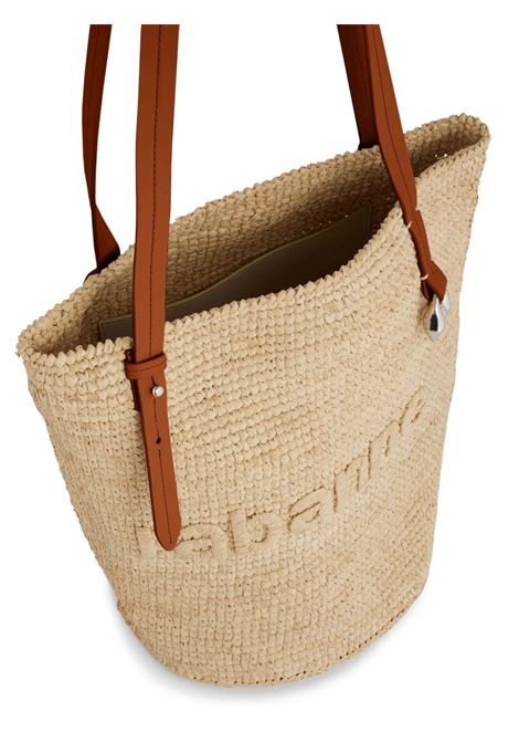 Borsa Tote In Rafia Naturale Con Logo RABANNE | 24PSS0438NAT016P253