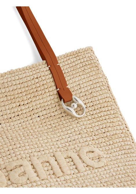 Borsa Tote In Rafia Naturale Con Logo RABANNE | 24PSS0438NAT016P253