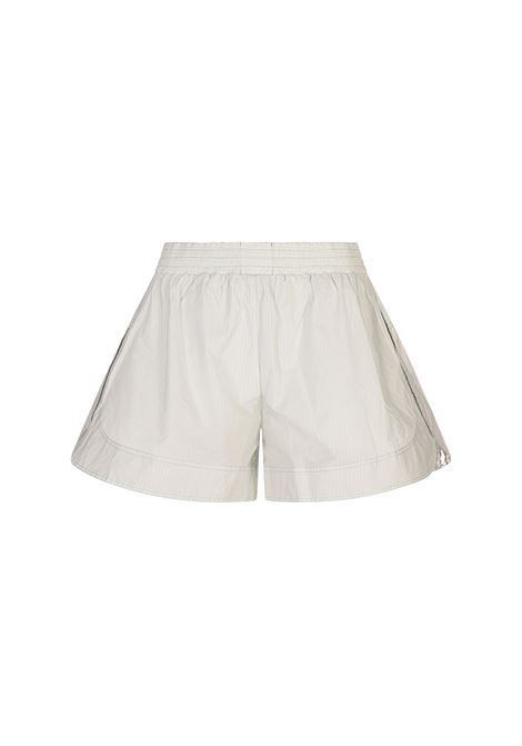 Shorts In Popeline a Righe Verdi RABANNE | 25ECPA032P00374M134