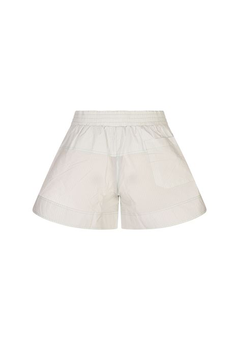 Shorts In Popeline a Righe Verdi RABANNE | 25ECPA032P00374M134