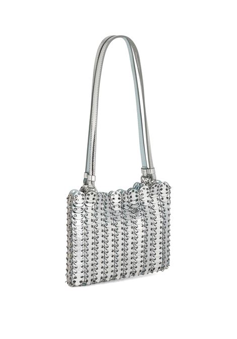 Borsa a Spalla 1969 Reversibile In Pelle Argento/Blu RABANNE | 25ESS0506CLF234M486