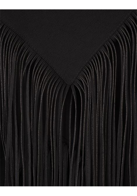 Abito Midi Asimmetrico Nero Con Frange RABANNE | 25PCRO053AC0084P001