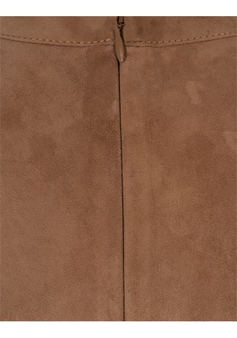 Abito Corto In Suede Drappeggiato Caramello RABANNE | 25PFRO744LB0071P236