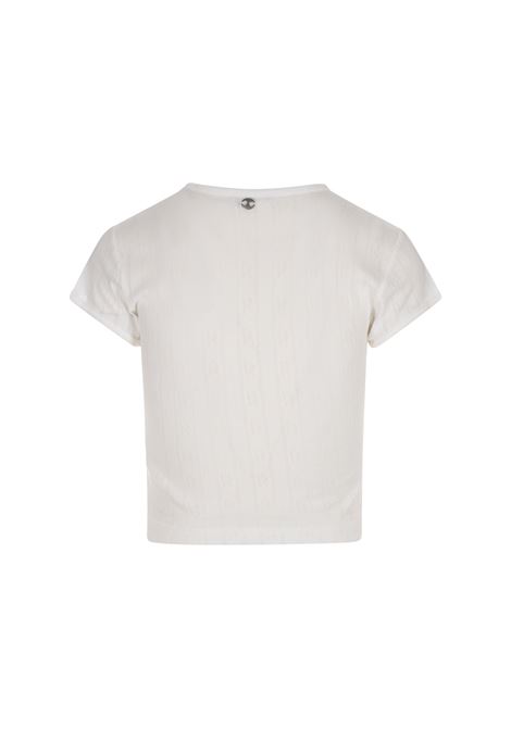 T-Shirt Con Lampone Bianca RABANNE | 25PJTE003CO0557P100