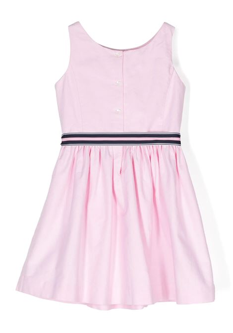 Sleeveless Pink Dress with Contrasting Belt RALPH LAUREN KIDS | Dress And Jumpsuit | 312-934174001