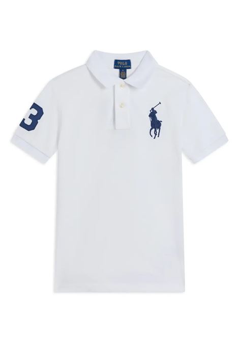 Polo Bianco Con Motivo Polo Pony RALPH LAUREN KIDS | Polo | 322-703635099