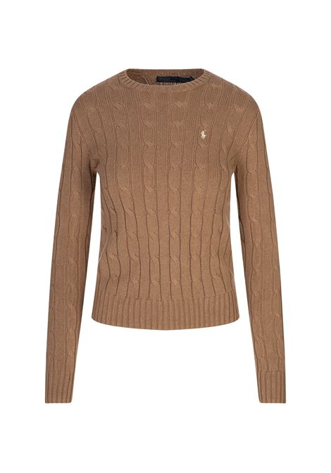 Julianna Pullover In Camel Melange RALPH LAUREN | Knitwear | 211-943903002