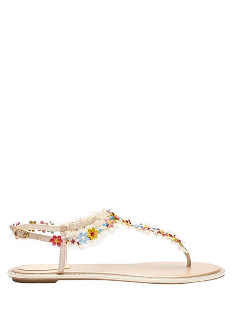 Nude 10 Bloom Flat Sandals RENE' CAOVILLA | Sandals | C12484-010-RP01V307