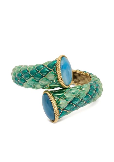 Anello Avvolgente Con Squame E Pietre In Multi Verde/Blu/Oro ROBERTO CAVALLI | Gioielli | UKG013-AM522MT024