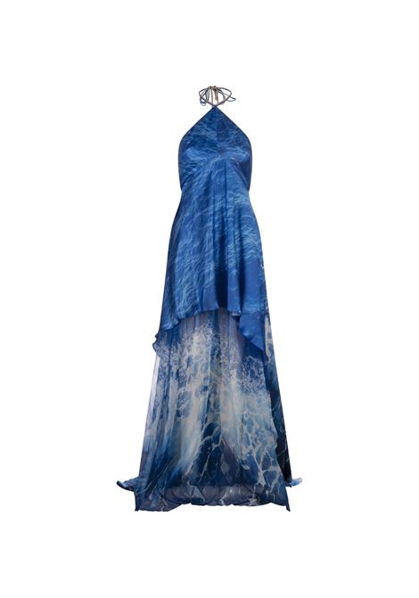 Maxi Abito Stampa Stretto di Messina ROBERTO CAVALLI | vestiti e tute | UWT115-RYN9404927