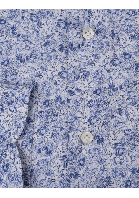Blue Printed Cotton Shirt SARTORIO | SCCSH447102