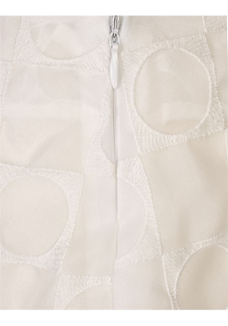 Gonna Midi Con Piume Black & White STARLIT | SS25STAR01WHITEBLACK