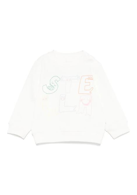 Felpa Bianca Con Stampa Stella STELLA MCCARTNEY KIDS | Felpe | TW4130-Z0499101