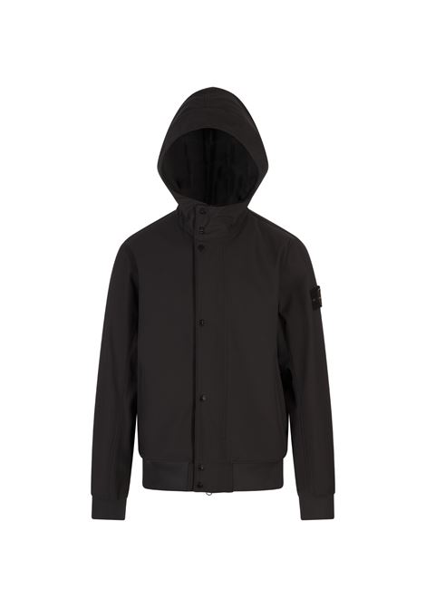 Giacca Con Cappuccio Blu In LIGHT SOFT SHELL-R_e.dye® TECHNOLOGY, RECYCLED POLYESTER STONE ISLAND | Capispalla | K1S154100090-S0A22V0020