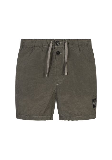 Military Green Nylon Metal Swim Shorts STONE ISLAND | Swimwear | K1S15B100006-S0043V0054
