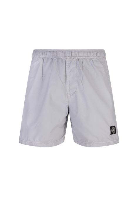 Costume Da Bagno Grigio Perla Con Logo STONE ISLAND | Pantaloni | K1S15B100B09-S0046V0061