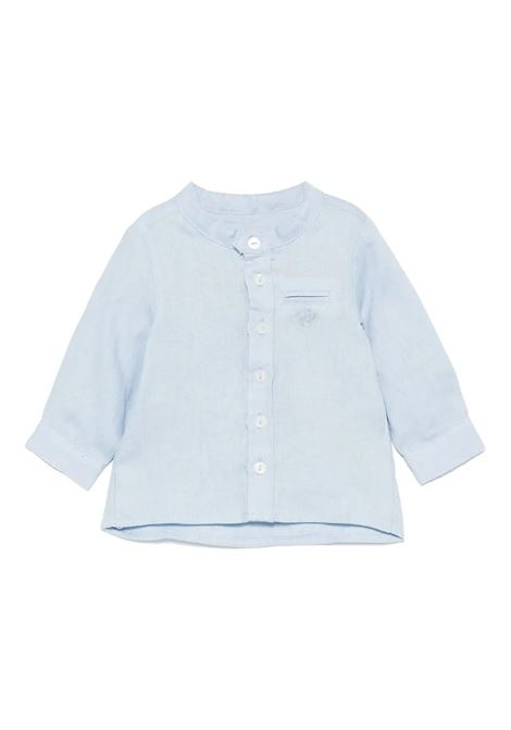 Light Blue Linen Shirt With Mandarin Collar TARTINE ET CHOCOLAT | Shirts | CA1205144