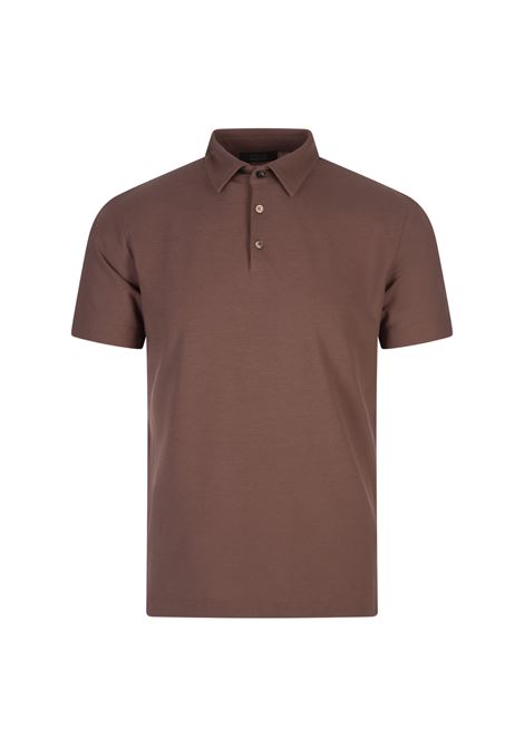 Polo In Jersey Marrone ZANONE | 815109-ZG380Z5512
